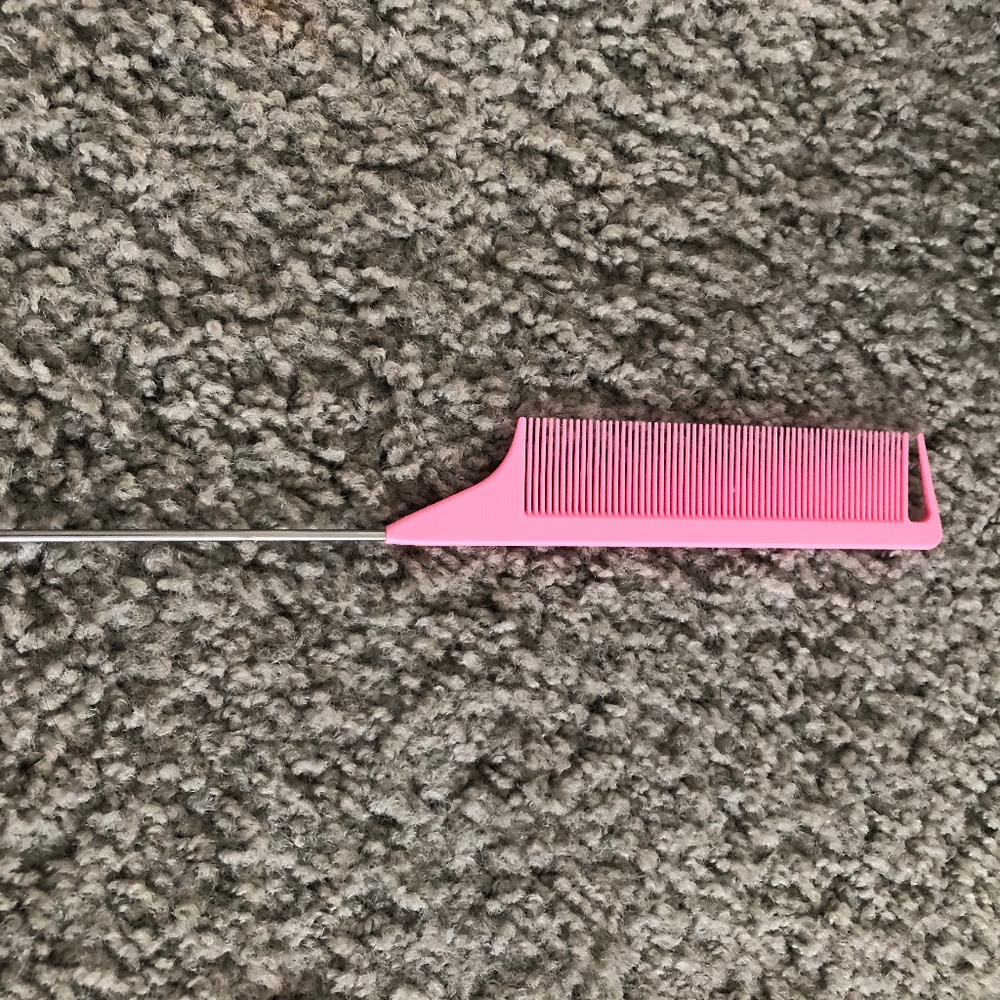 Pink hair brush